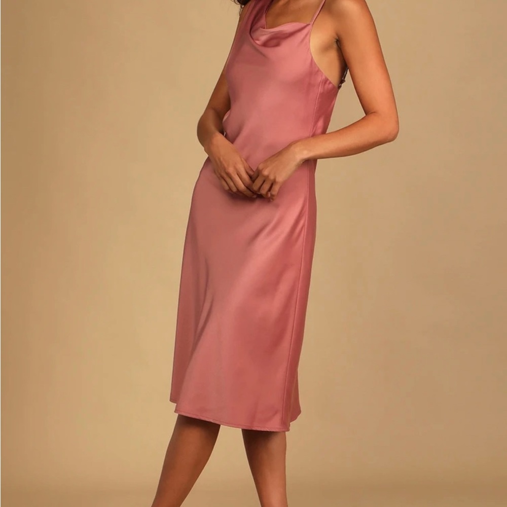Satin midi dress
